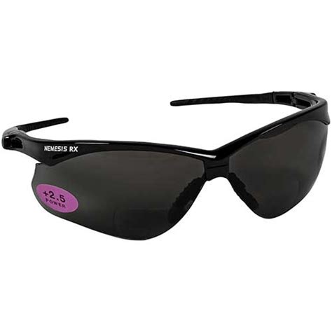 kleenguard™ v60 nemesis vision correction safety sunglasses smoke 2 5 diopters black frame