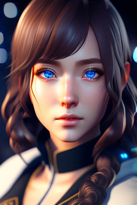 Lexica A Detailed Portrait Of Pretty Anime Girl Blue Eyes Unreal