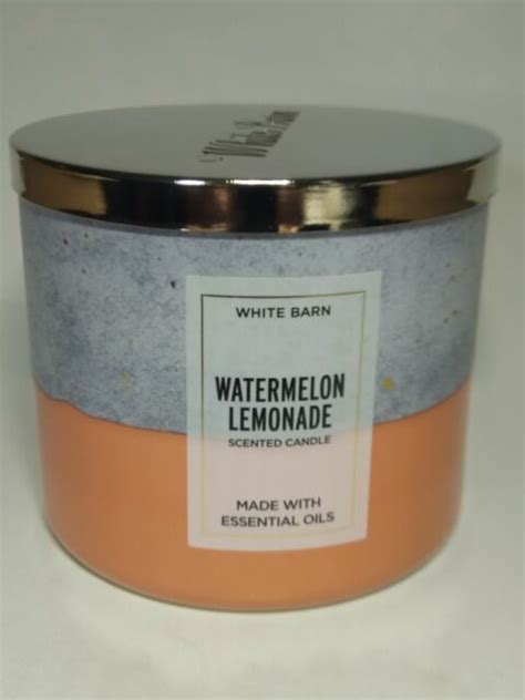 Bath And Body Works White Barn Watermelon Lemonade Scented Candle Ebay