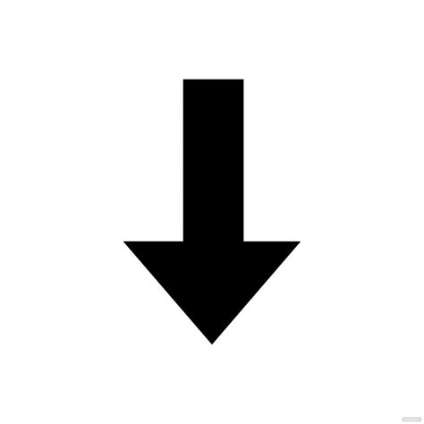 Black Down Arrow Clipart In Psd Illustrator Svg Eps  Png