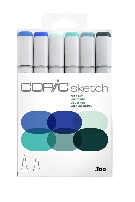 Buy Copic Sketch Alcohol Based Markers 6pc Set Sea And Sky Online At