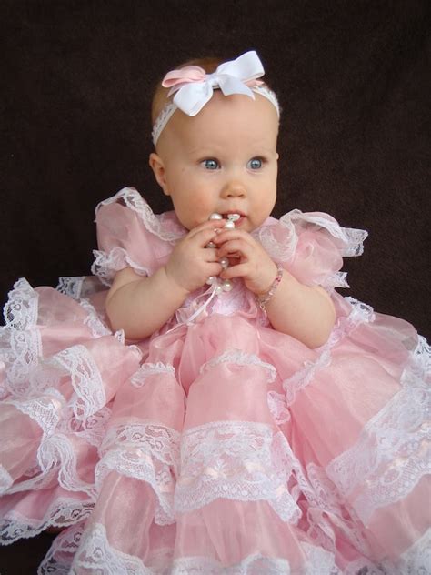 Beautiful Fancy Lacey Baby Girls Custom Boutique Dress Pageant