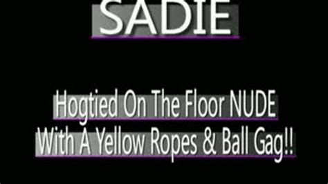 Sadie Hogtied On Floor With Yellow Ropes And Ball Gag Avi Version 320 X 240 In Size Milfs