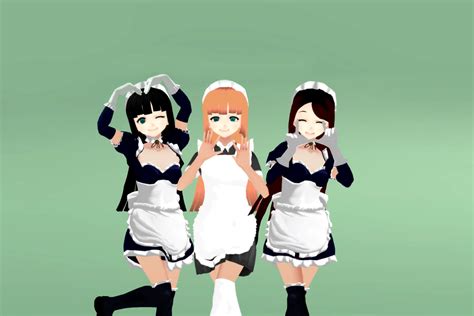Anime Female Characters Maids 3d Model