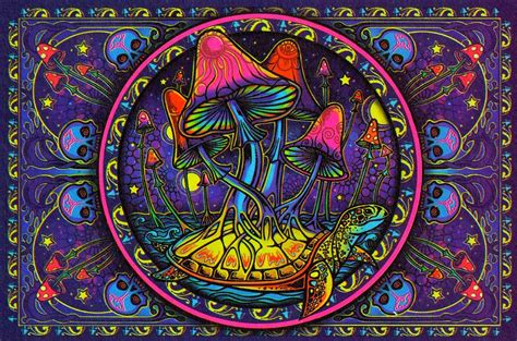 Trippy Magic Mushroom Tapestry Trippystore