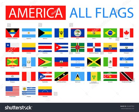 Flags America Full Vector Collection 库存矢量图（免版税）353097992 Shutterstock