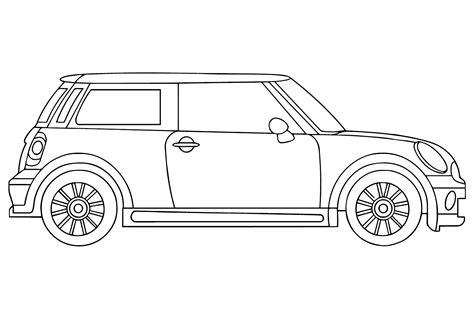 Mini Cooper Coloring Page Mini Cooper Cars Coloring Pages Car Coloring