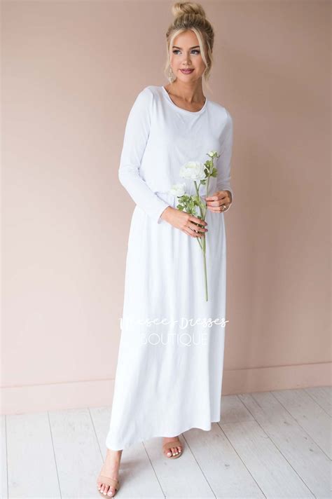 The Aurianna Modest White Dress White Dress Outfit Modest Dresses