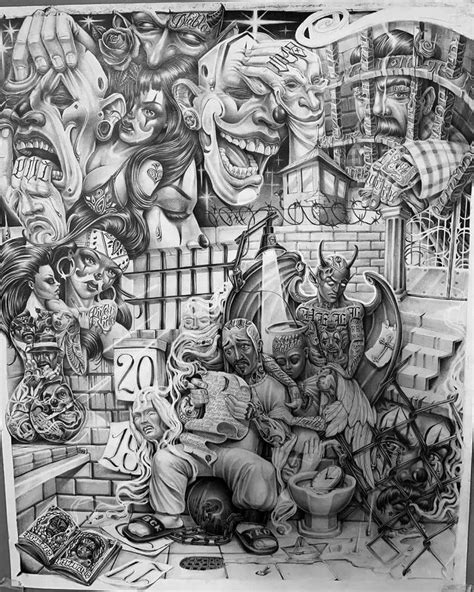Pin By Thomas Marquez On Lowrider Prison Arte Prison Drawings