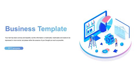Ppt Of 25d Blue Business Reportpptx Wps Free Templates