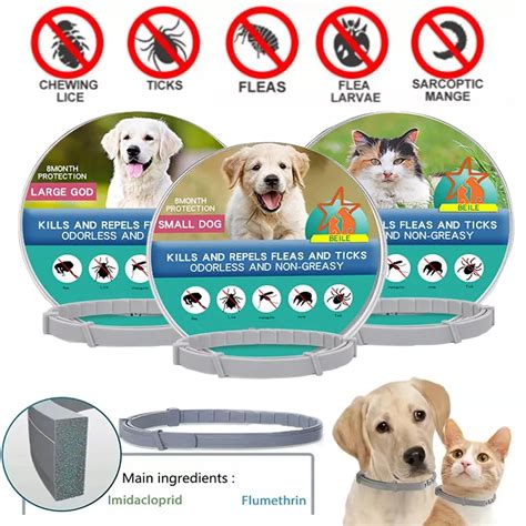 Dog Anti Flea And Ticks Cats Collar Pet 8month Protection Retractable