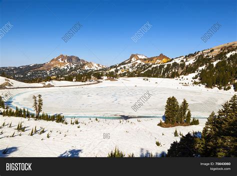 Snow On Mount Lassen Image And Photo Free Trial Bigstock