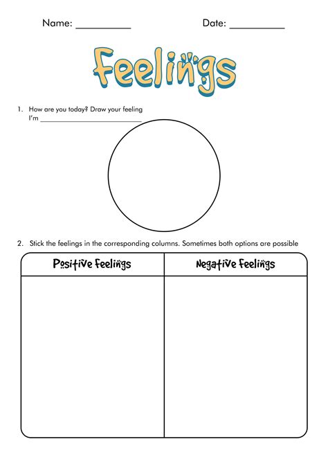 13 What Are Feelings Worksheets Free Pdf At