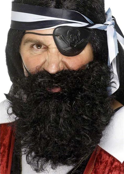 Black Bushy Fancy Dress Fake Pirate Beard