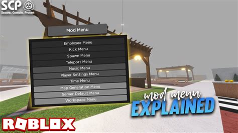 Whats Inside The Mod Menu • Roblox Scp 3008 Youtube