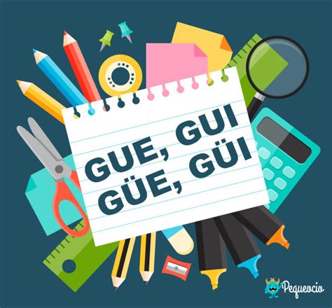 100 Ejemplos De Palabras Con Gue Gui GÜe Y GÜi Pequeocio