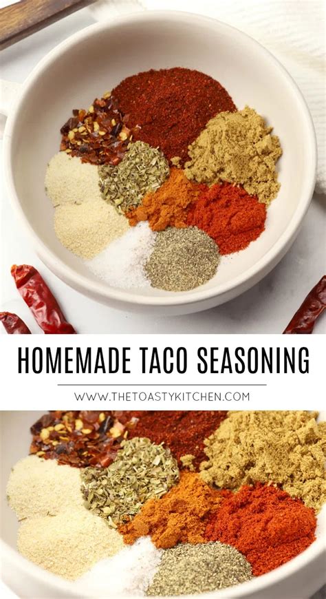 easy homemade taco seasoning the toasty kitchen tacoseasoning seasoningblend chil
