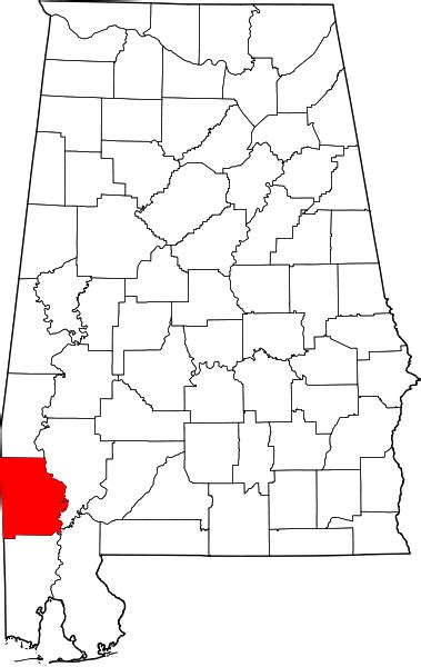 Filemap Of Alabama Highlighting Washington Countysvg Wikimedia Commons