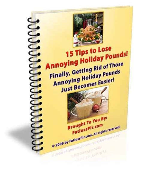 15 Tips To Lose Annoying Holiday Pounds Download Plr Ebook