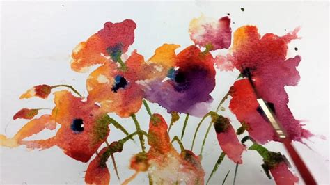 Loose Wet Into Wet Watercolours With Andrew Geeson Poppies Youtube