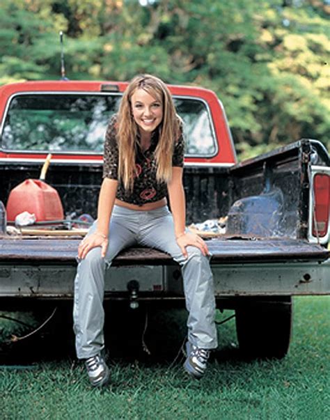 Britney Spears Sitting In Pickup Truck Bed Classic Teen Pop Music Icon
