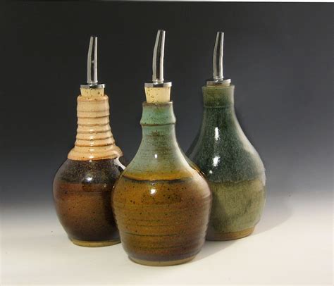 Custom Made Oil And Vinegar Bottles Pottery Bottles Ceramic Bottle Olive Oil Bottles