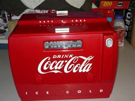 vintage 1989 otr 1949 coca cola old tyme cooler am fm radio and cassette player 1854431022