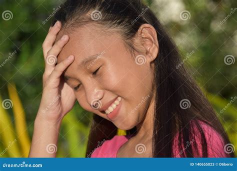 pretty filipina girl laughing stock image image of filipino looks 140655023
