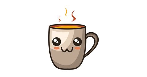 Cute Emoji Coffee Vector Emoji Sticker Teepublic
