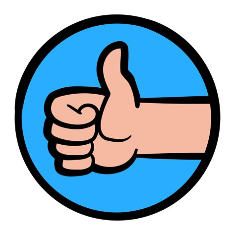 Thumbs Up Emoji Clipart Vector Thumb Up Gesture Illustration Give A