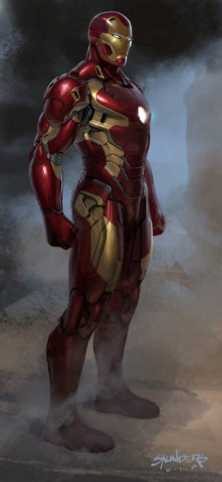 Unused Iron Man Mark 45 Armor Concept Art For Marvels Avengers Age Of