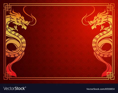 Chinese Dragon Template Royalty Free Vector Image