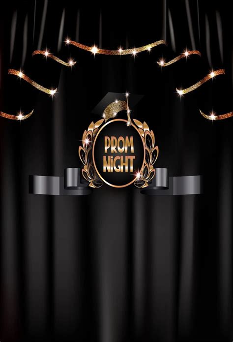 Prom Night Graduation Black Curtain Photo Backdrop G15 Dbackdrop