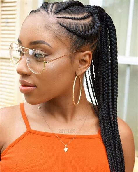 Cornrows With A Ponytail Braids For Black Hair Cornrow Ponytail