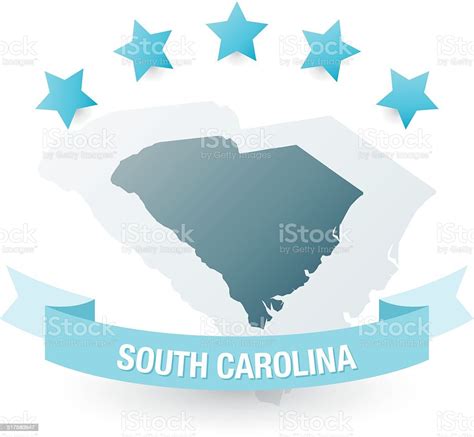 Detaillierte Karte Von South Carolina State Stock Vektor Art Und Mehr