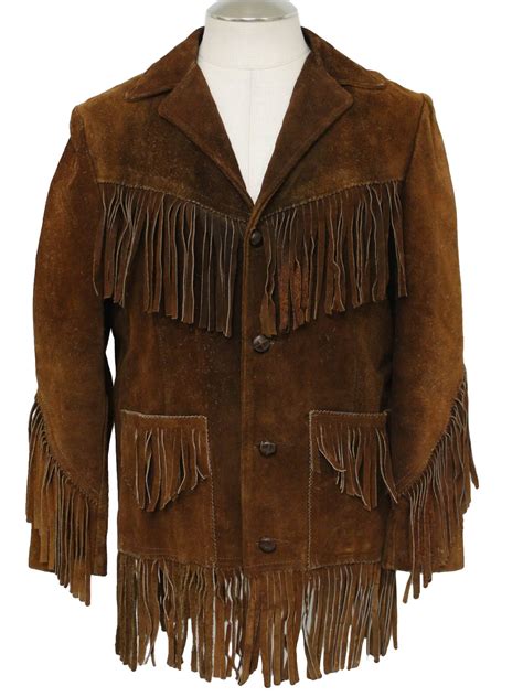 Bufalo 1960s Vintage Leather Jacket 60s Bufalo Mens Brown Suede
