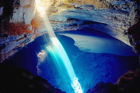 Light Penetrating A Cave In Chapada Diamantina National Park In Brazil