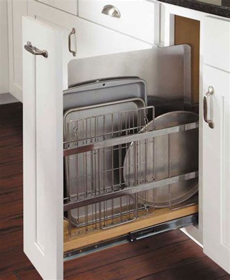 The kitchen rack holds plates, pots, pans, lids, bakeware, cookie sheets, muffin tins, reusable containers, and more. 10 Clever Remodeling Ideas for Your Home
