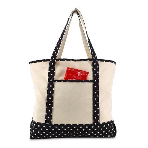 Dalix 22 Soft Canvas Tote Bag Special Patterns Collection Shopping