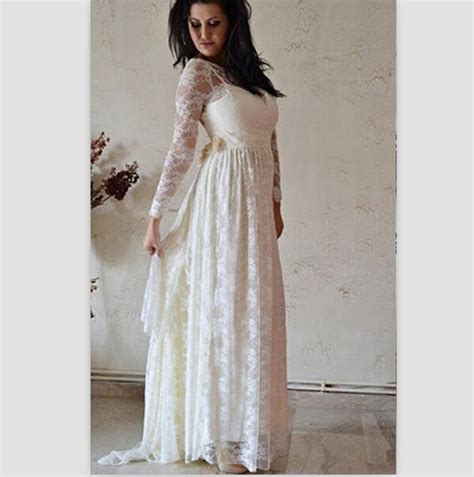 2015 Vintage Pregnant Wedding Dress White Lace Beach