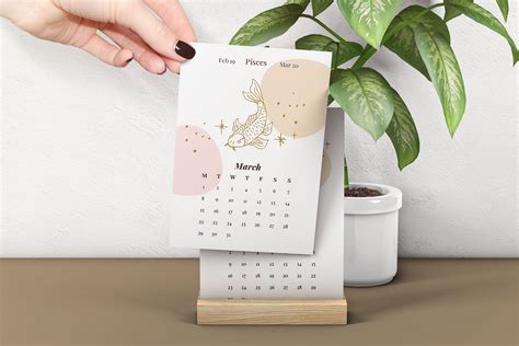 Printable 2021 Zodiac Desk Calendar Digital Download Stylish Etsy