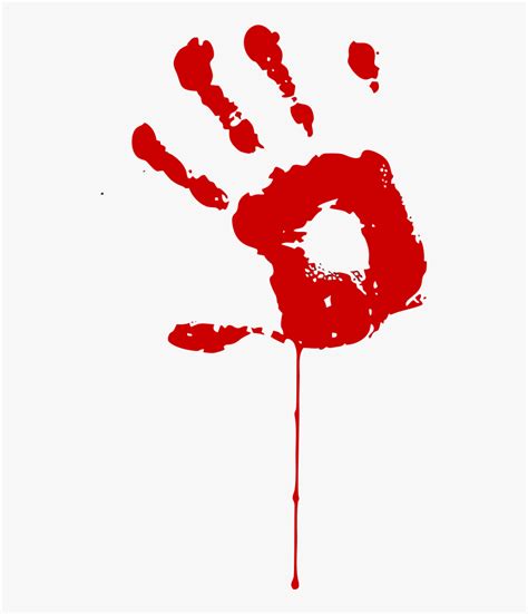 Zombie Vector Png Bloody Hand Print Clip Art Transparent Png Kindpng