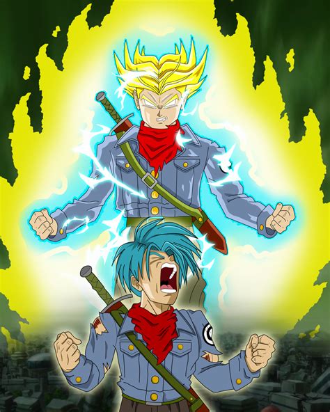 Fighting rages on, and things are looking grim for our heroes. Trunks Ascends to Super Saiyan God-Curious (Rage)! by DFJonesArt on DeviantArt