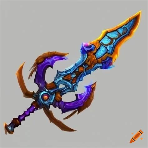 World Of Warcraft Weapon Concepts On White Background