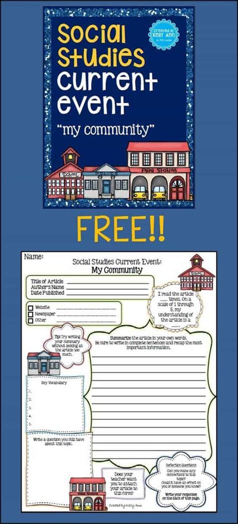 Free Printable Social Studies Current Event Worksheet