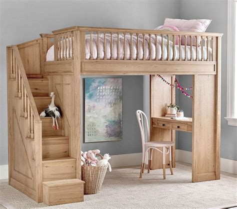 Fillmore Stair Loft Bed Bunk Beds With Stairs Kids Bunk Beds Low Loft