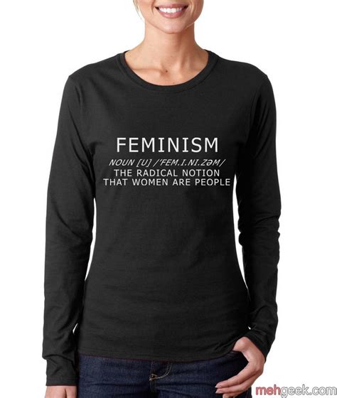 Feminism Noun Long Sleeve T Shirt For Women T Shirts For Women Long