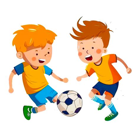 Kids Playing Soccer Png