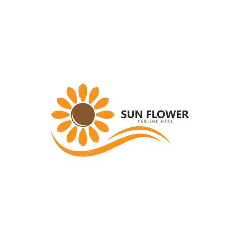 Gambar Templat Ikon Vektor Logo Bunga Bunga Matahari Ikon Kuning