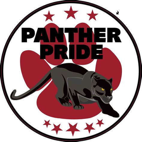 Stickertalk Maroon Panther Pride Vinyl Sticker 5 Inches X 5 Inches